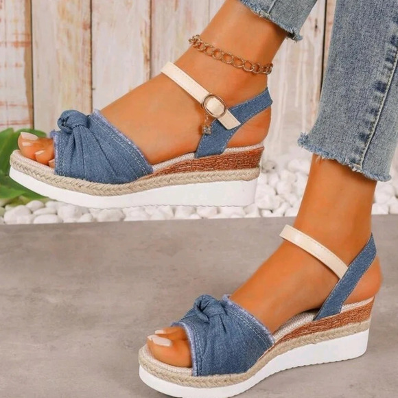 Women's Platform Wedge Sandals, Fairy Style, Open Toe High Heels For Summer - Picture 1 of 6
